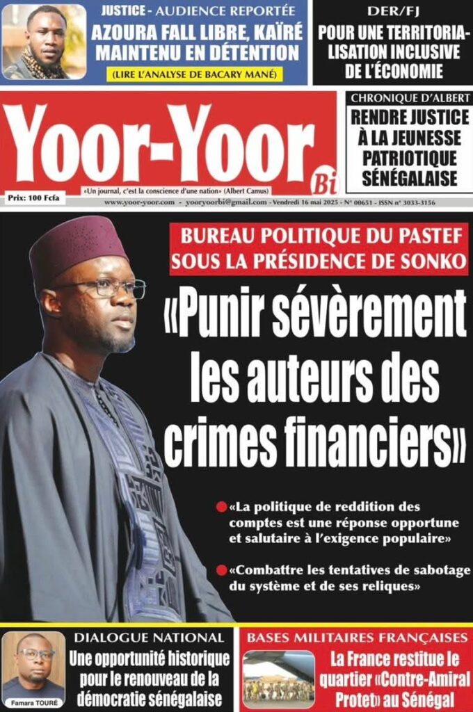 🇸🇳 Les gros titres du jour au Sénégal : Vendredi 16 Mai 2025 13 FB IMG 1747368526605