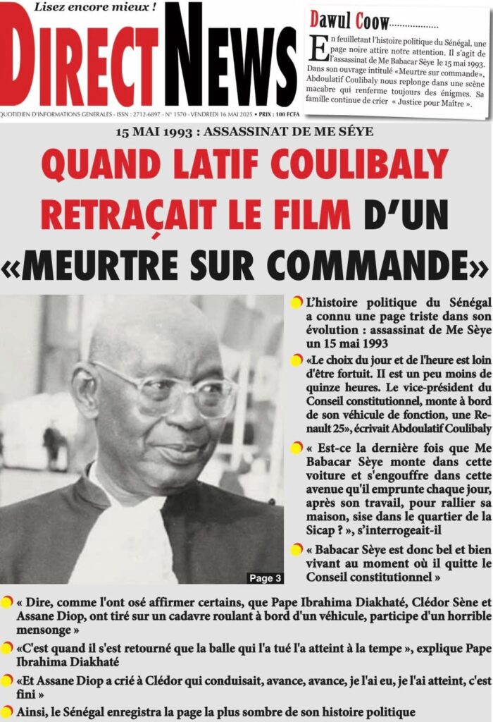 🇸🇳 Les gros titres du jour au Sénégal : Vendredi 16 Mai 2025 19 FB IMG 1747368528670