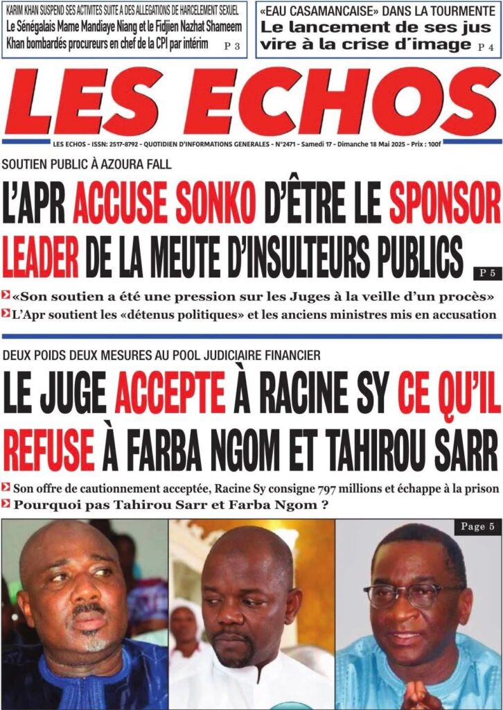 🇸🇳 Les gros titres du jour au Sénégal : Samedi 17 Mai 2025 17 FB IMG 1747458382334