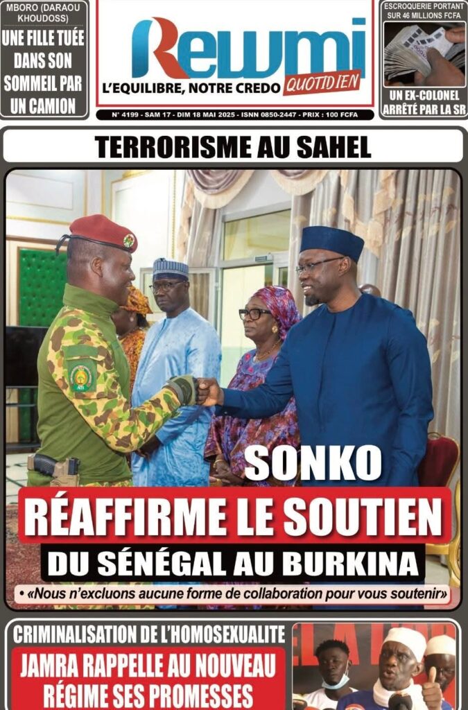 🇸🇳 Les gros titres du jour au Sénégal : Samedi 17 Mai 2025 18 FB IMG 1747458387833