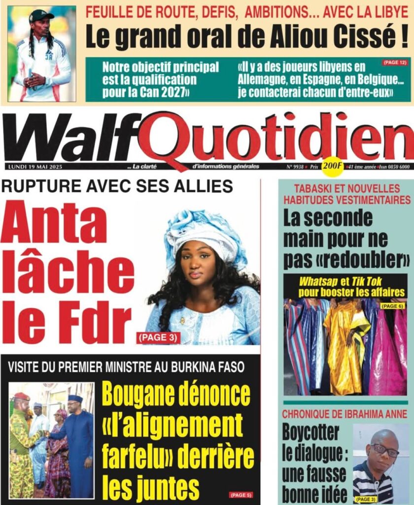 🇸🇳 Les gros titres du jour au Sénégal : Lundi 19 Mai 2025 8 FB IMG 1747638351973