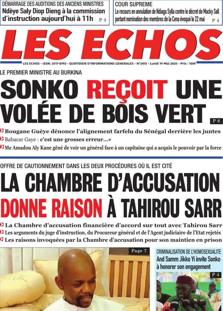 🇸🇳 Les gros titres du jour au Sénégal : Lundi 19 Mai 2025 11 FB IMG 1747638360170