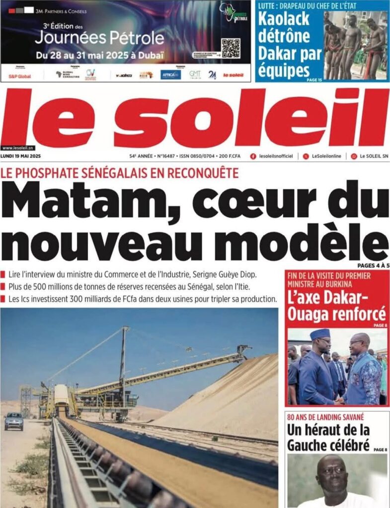 🇸🇳 Les gros titres du jour au Sénégal : Lundi 19 Mai 2025 10 FB IMG 1747638361962