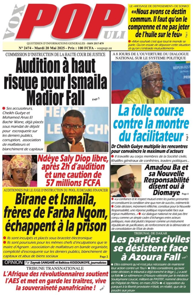 🇸🇳 Les gros titres du jour au Sénégal : Mardi 20 Mai 2025 3 FB IMG 1747717562108