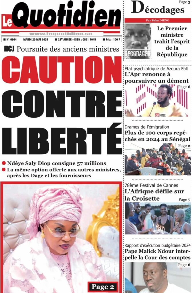 🇸🇳 Les gros titres du jour au Sénégal : Mardi 20 Mai 2025 6 FB IMG 1747717563876