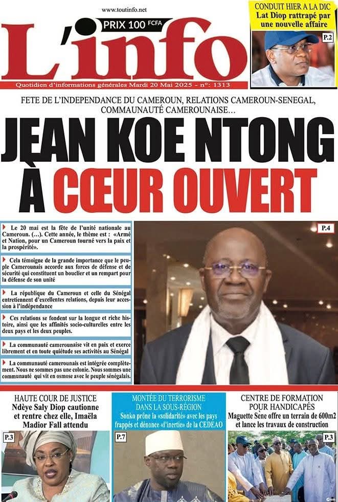 🇸🇳 Les gros titres du jour au Sénégal : Mardi 20 Mai 2025 13 FB IMG 1747717575988