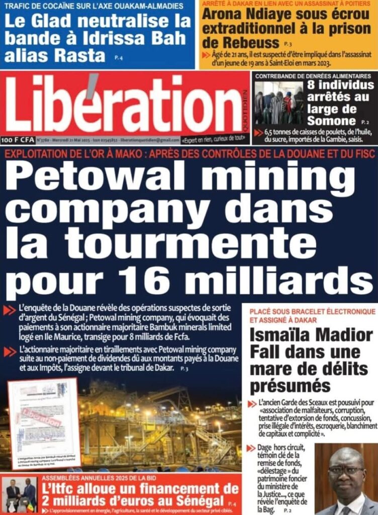 🇸🇳 Les gros titres du jour au Sénégal : Mercredi 21 Mai 2025 7 FB IMG 1747805300179