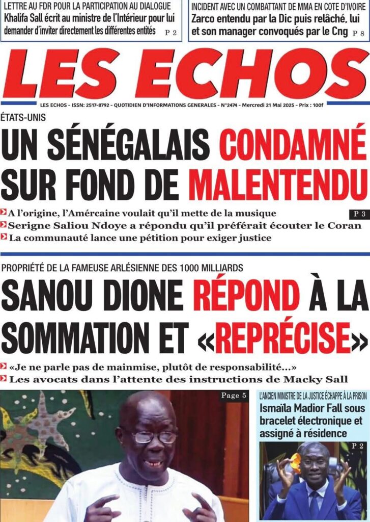 🇸🇳 Les gros titres du jour au Sénégal : Mercredi 21 Mai 2025 18 FB IMG 1747805316768