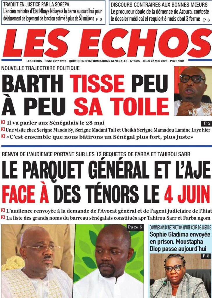 🇸🇳 Les gros titres du jour au Sénégal : Jeudi 22 Mai 2025 6 FB IMG 1747892089947
