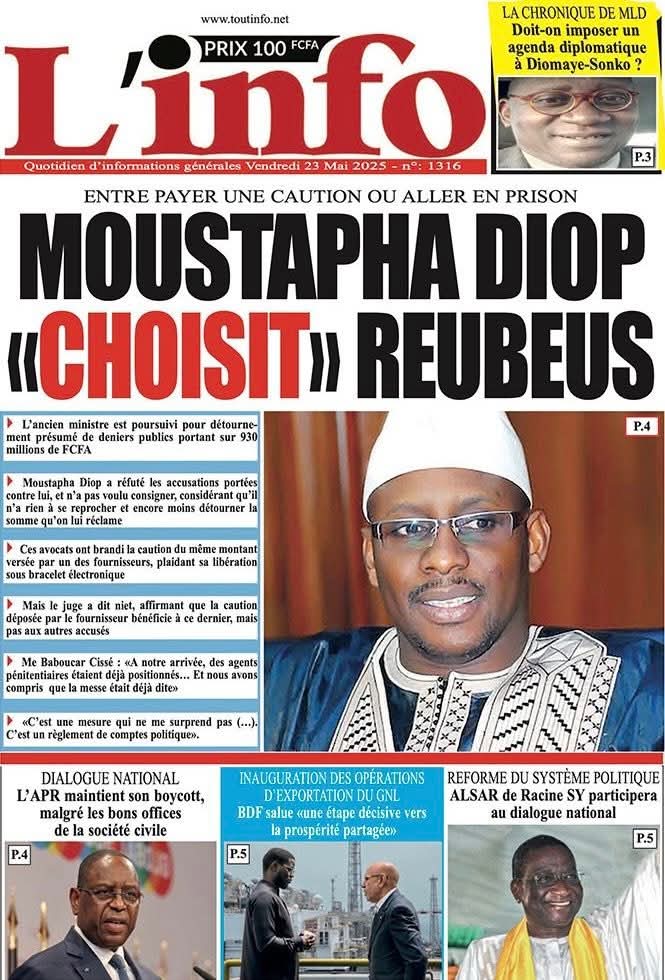 🇸🇳 Les gros titres du jour au Sénégal : Vendredi 23 Mai 2025 5 FB IMG 1747980026030