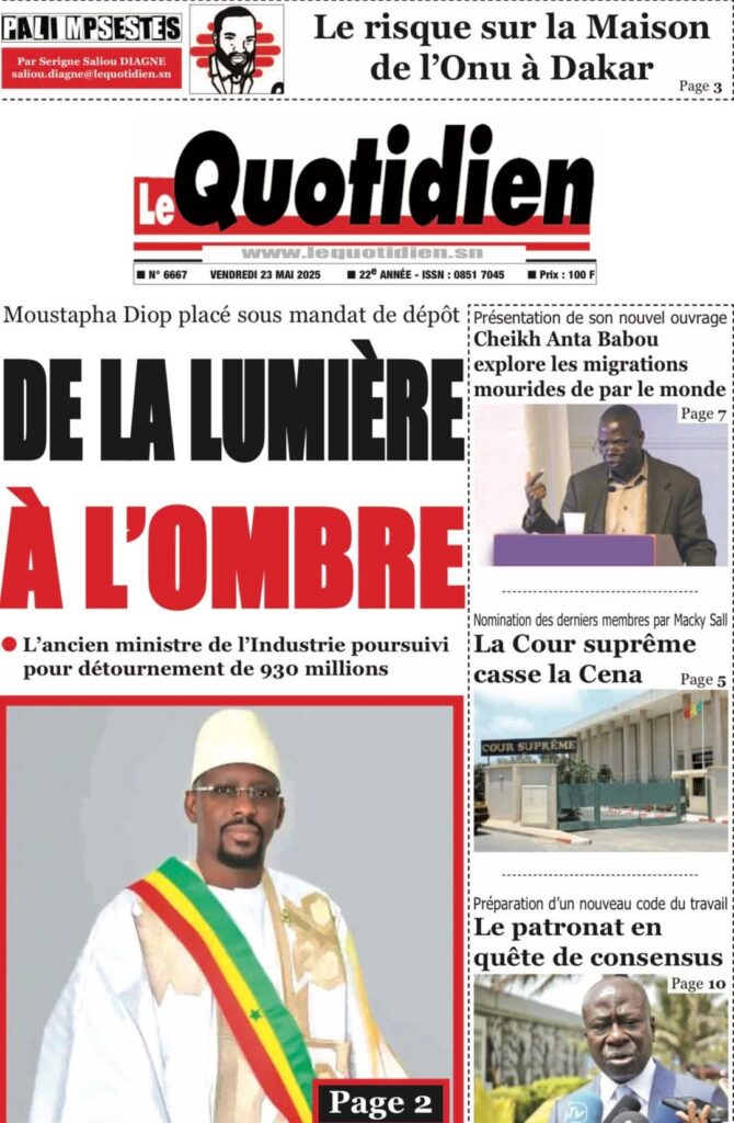 🇸🇳 Les gros titres du jour au Sénégal : Vendredi 23 Mai 2025 10 FB IMG 1747980027791
