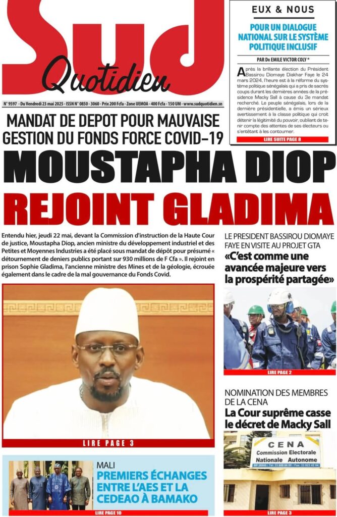 🇸🇳 Les gros titres du jour au Sénégal : Vendredi 23 Mai 2025 9 FB IMG 1747980029524
