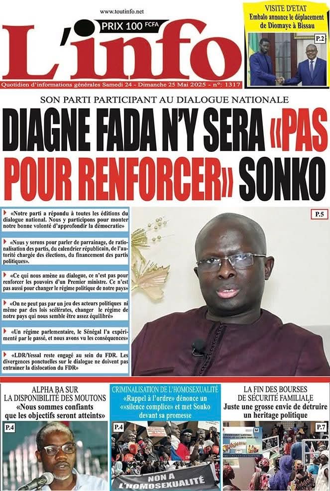 🇸🇳 Les gros titres du jour au Sénégal : Samedi 24 Mai 2025 7 FB IMG 1748064969990