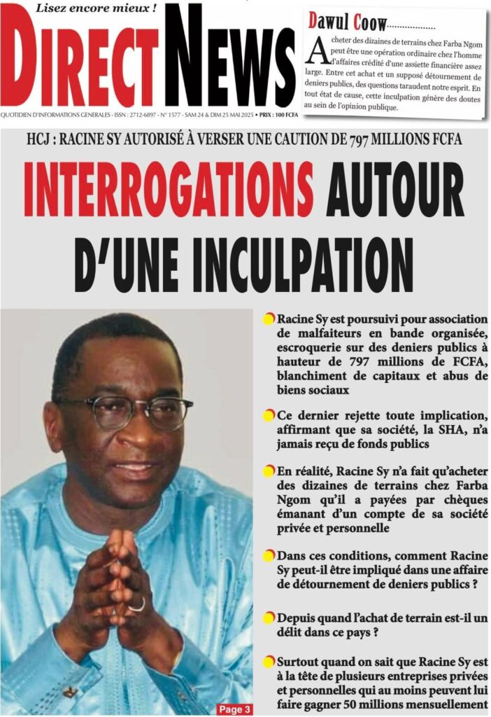🇸🇳 Les gros titres du jour au Sénégal : Samedi 24 Mai 2025 12 FB IMG 1748064973213