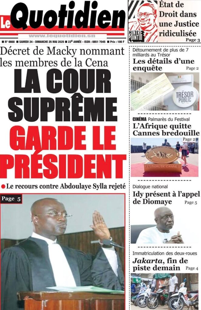 🇸🇳 Les gros titres du jour au Sénégal : Samedi 24 Mai 2025 10 FB IMG 1748064977127
