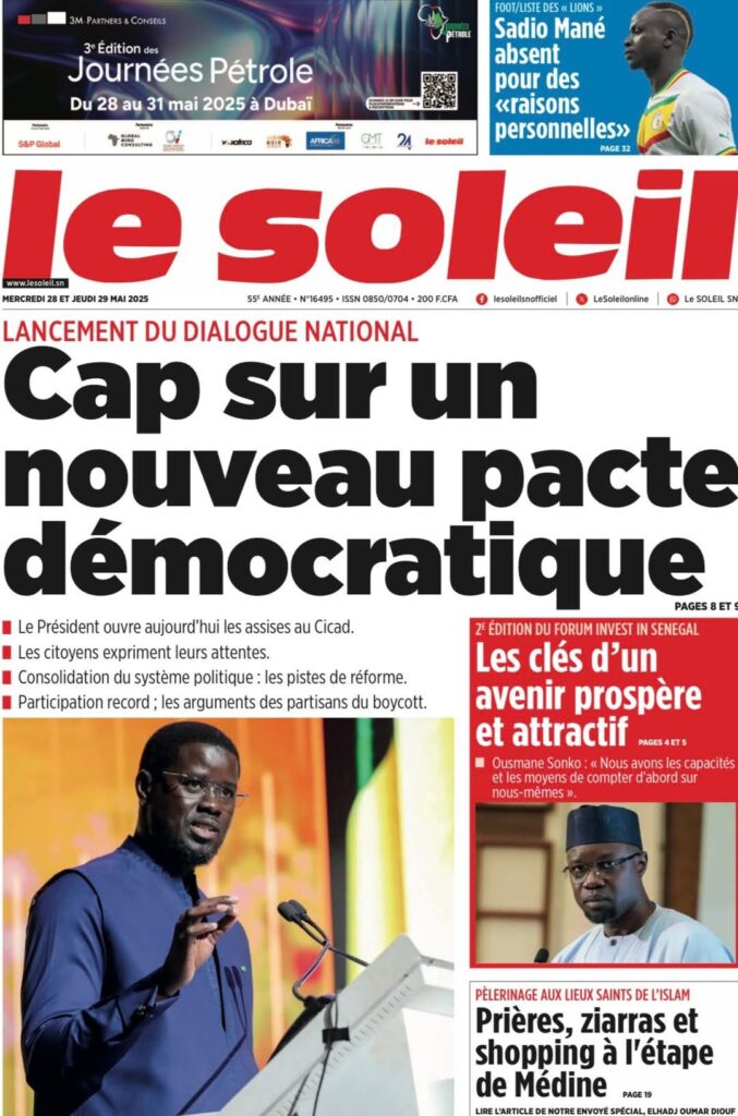🇸🇳 Les gros titres du jour au Sénégal : Mercredi 28 Mai 2025 5 FB IMG 1748415787904