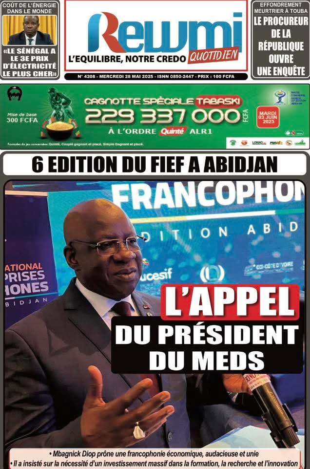 🇸🇳 Les gros titres du jour au Sénégal : Mercredi 28 Mai 2025 10 FB IMG 1748415800149