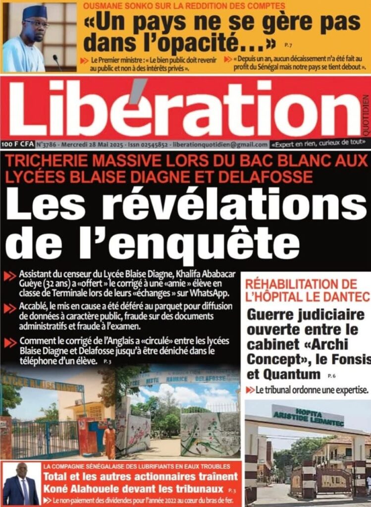 🇸🇳 Les gros titres du jour au Sénégal : Mercredi 28 Mai 2025 12 FB IMG 1748415807107