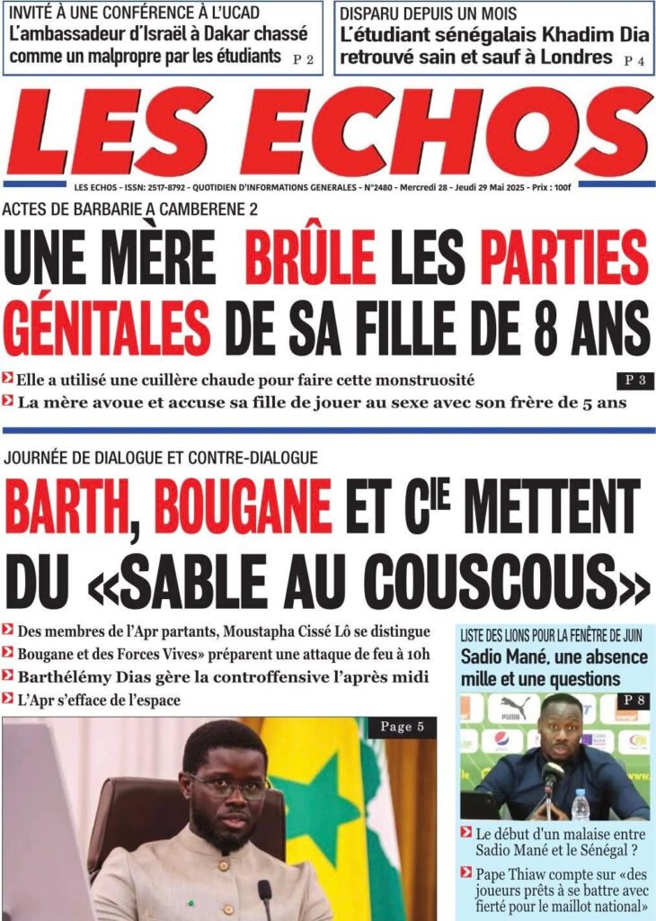 🇸🇳 Les gros titres du jour au Sénégal : Mercredi 28 Mai 2025 17 FB IMG 1748415815172