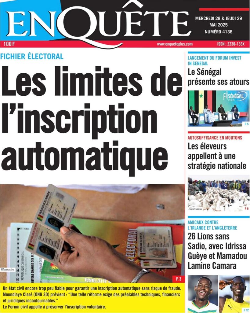 🇸🇳 Les gros titres du jour au Sénégal : Mercredi 28 Mai 2025 16 FB IMG 1748415817173