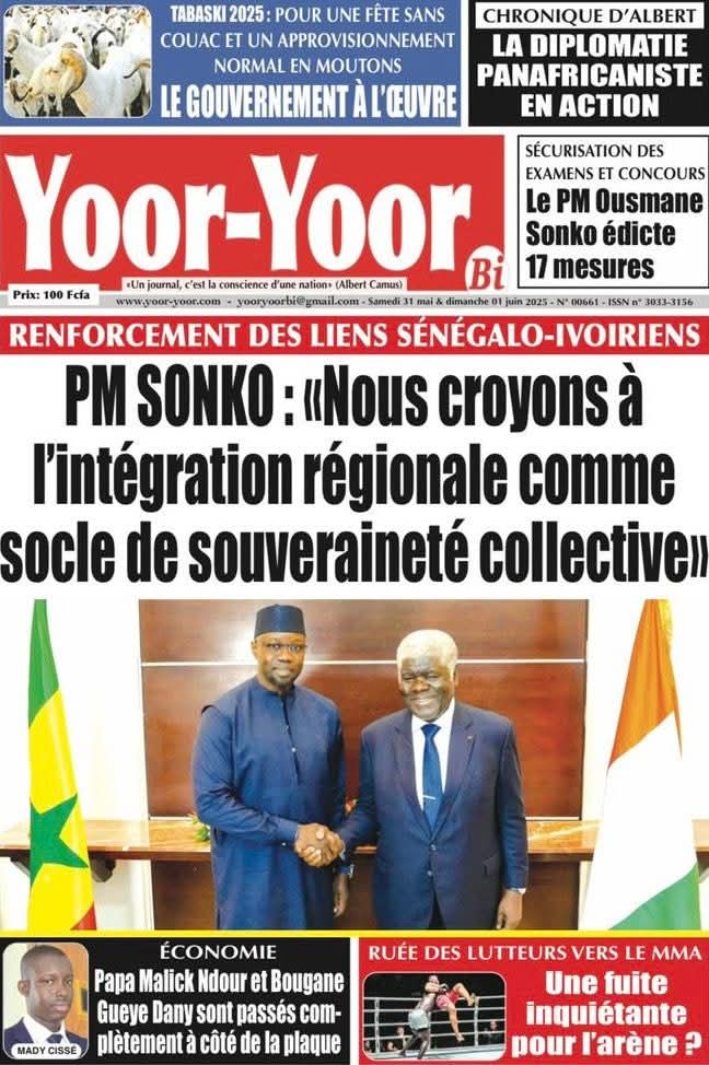 🇸🇳 Les gros titres du jour au Sénégal : Samedi 31 Mai 2025 19 FB IMG 1748672511291