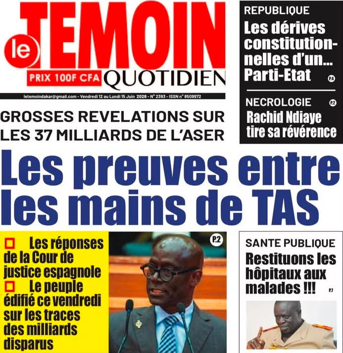 🇸🇳 Les gros titres du jour au Sénégal : Vendredi 12 Juin 2026 14 FB IMG 1781257557441