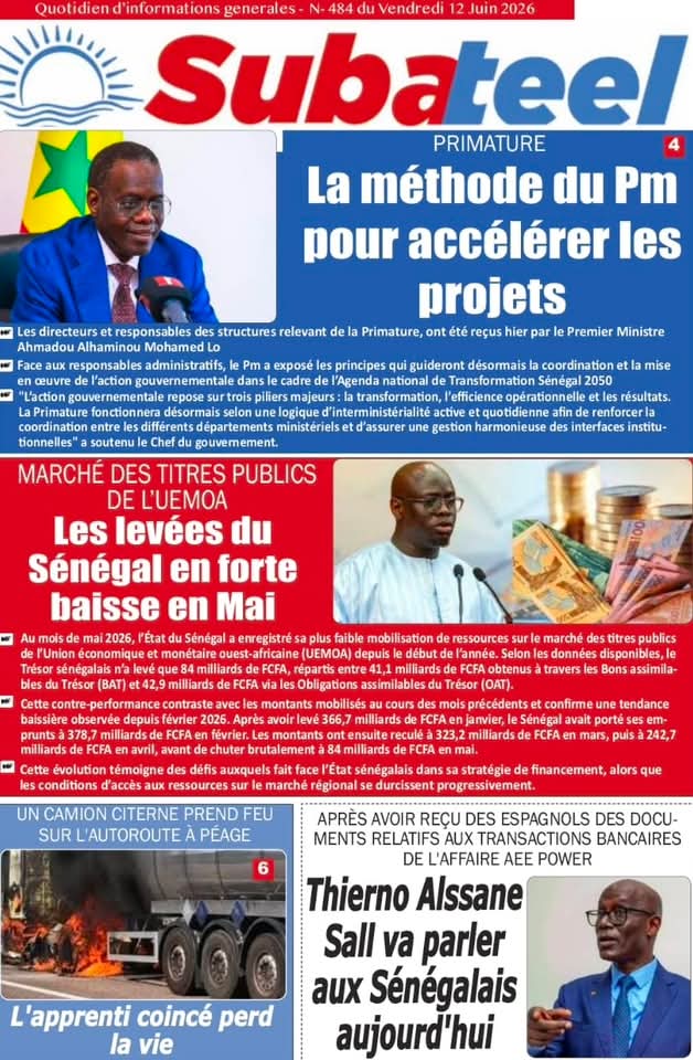 🇸🇳 Les gros titres du jour au Sénégal : Vendredi 12 Juin 2026 28 FB IMG 1781257584621