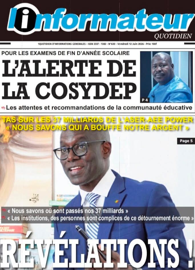 🇸🇳 Les gros titres du jour au Sénégal : Vendredi 12 Juin 2026 33 FB IMG 1781257593916