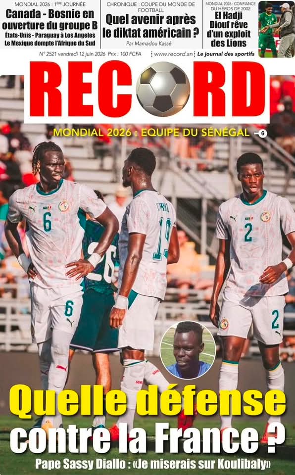 🇸🇳 Les gros titres du jour au Sénégal : Vendredi 12 Juin 2026 42 FB IMG 1781257611053
