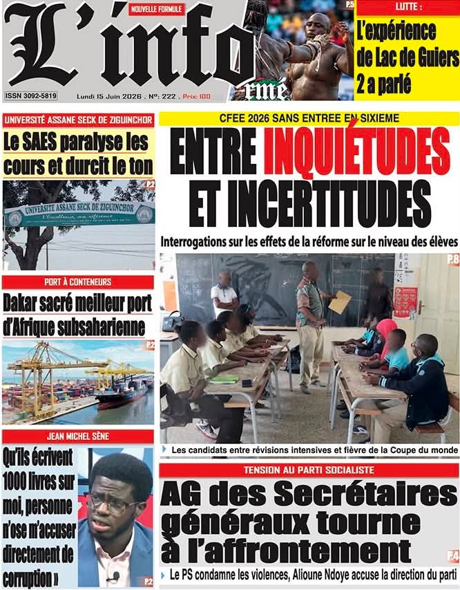 🇸🇳 Les gros titres du jour au Sénégal : Lundi 15 Juin 2026 5 FB IMG 1781512819581