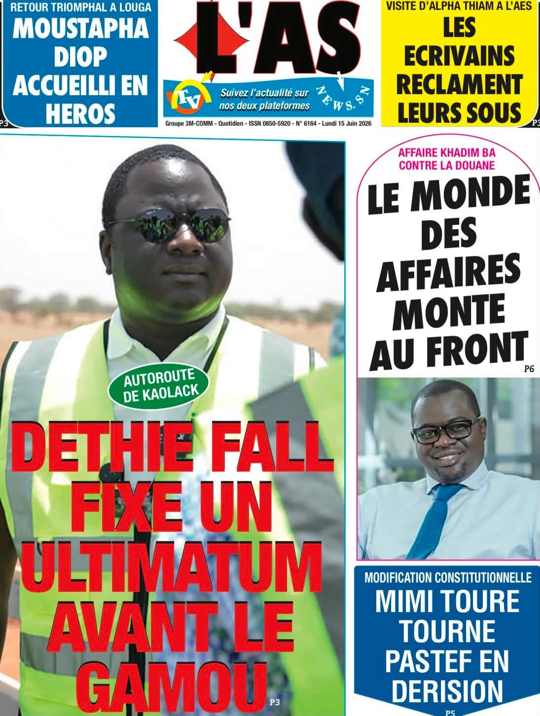 🇸🇳 Les gros titres du jour au Sénégal : Lundi 15 Juin 2026 20 FB IMG 1781512843627