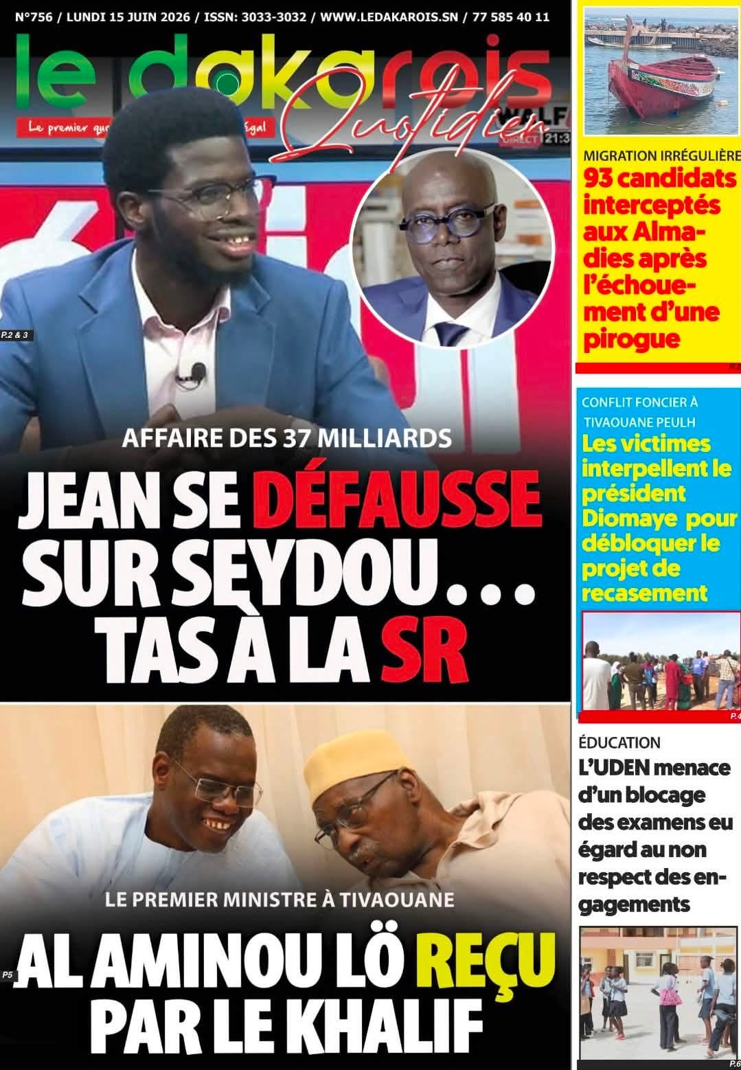 🇸🇳 Les gros titres du jour au Sénégal : Lundi 15 Juin 2026 19 FB IMG 1781512845236