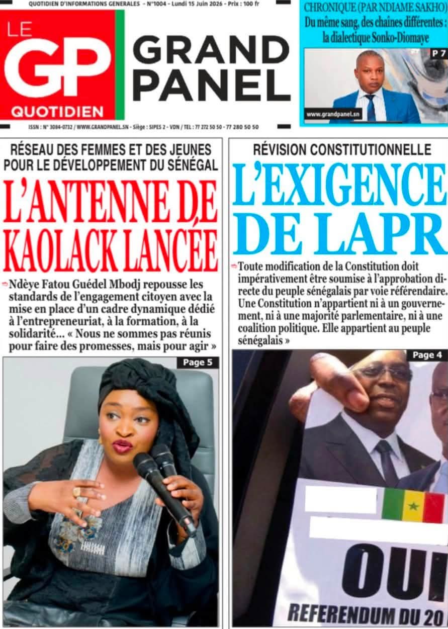 🇸🇳 Les gros titres du jour au Sénégal : Lundi 15 Juin 2026 23 FB IMG 1781512848706