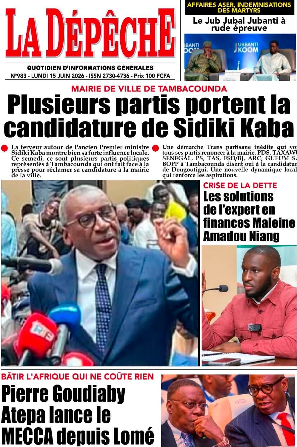 🇸🇳 Les gros titres du jour au Sénégal : Lundi 15 Juin 2026 28 FB IMG 1781512857437