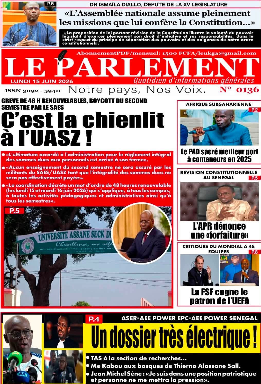 🇸🇳 Les gros titres du jour au Sénégal : Lundi 15 Juin 2026 31 FB IMG 1781512866255