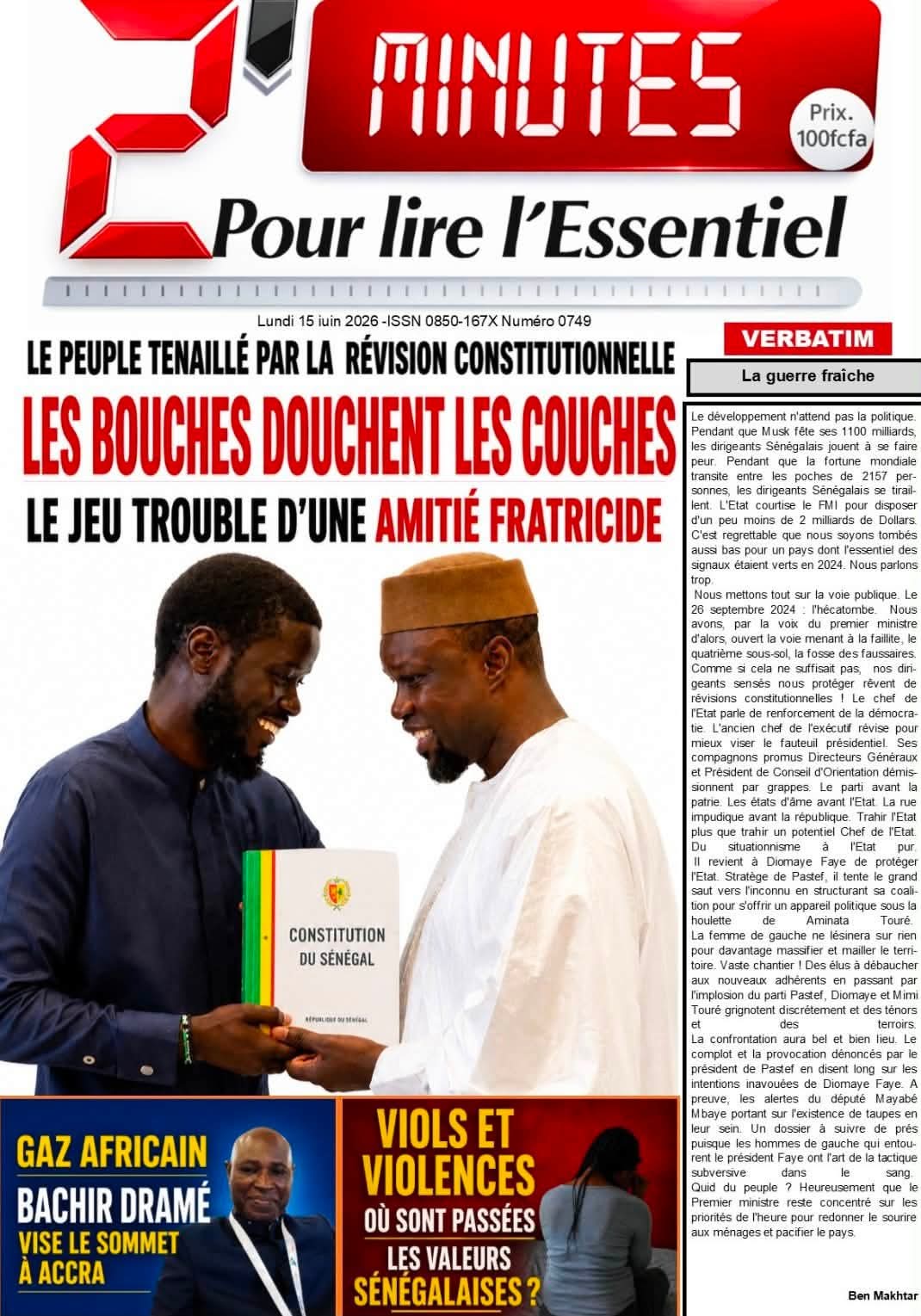 🇸🇳 Les gros titres du jour au Sénégal : Lundi 15 Juin 2026 33 FB IMG 1781512874248
