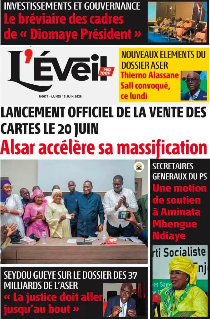 🇸🇳 Les gros titres du jour au Sénégal : Lundi 15 Juin 2026 39 FB IMG 1781512877716
