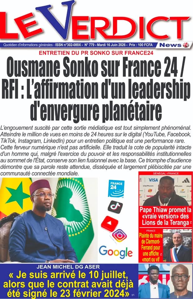 🇸🇳 Les gros titres du jour au Sénégal : Mardi 16 Juin 2026 17 FB IMG 1781596166621
