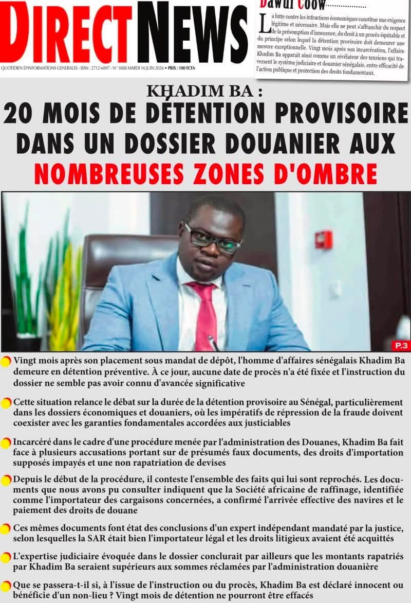 🇸🇳 Les gros titres du jour au Sénégal : Mardi 16 Juin 2026 19 FB IMG 1781596178702