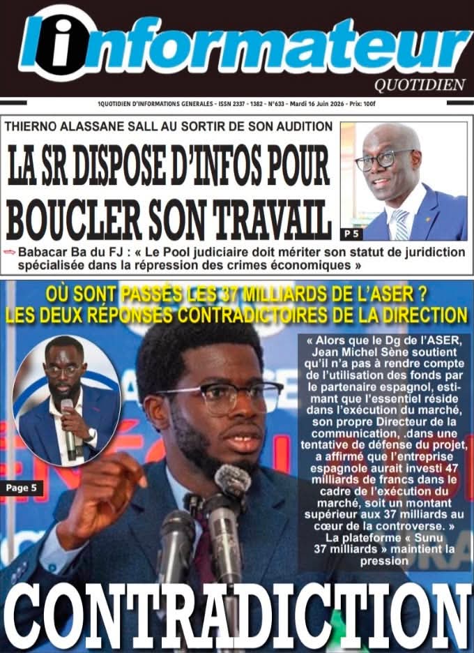 🇸🇳 Les gros titres du jour au Sénégal : Mardi 16 Juin 2026 26 FB IMG 1781596187430