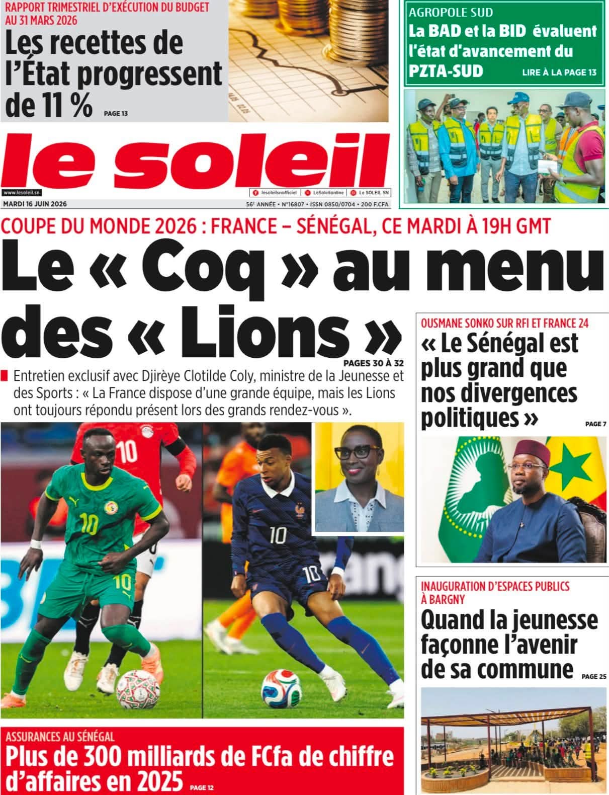 🇸🇳 Les gros titres du jour au Sénégal : Mardi 16 Juin 2026 37 FB IMG 1781596208809